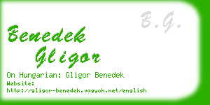 benedek gligor business card